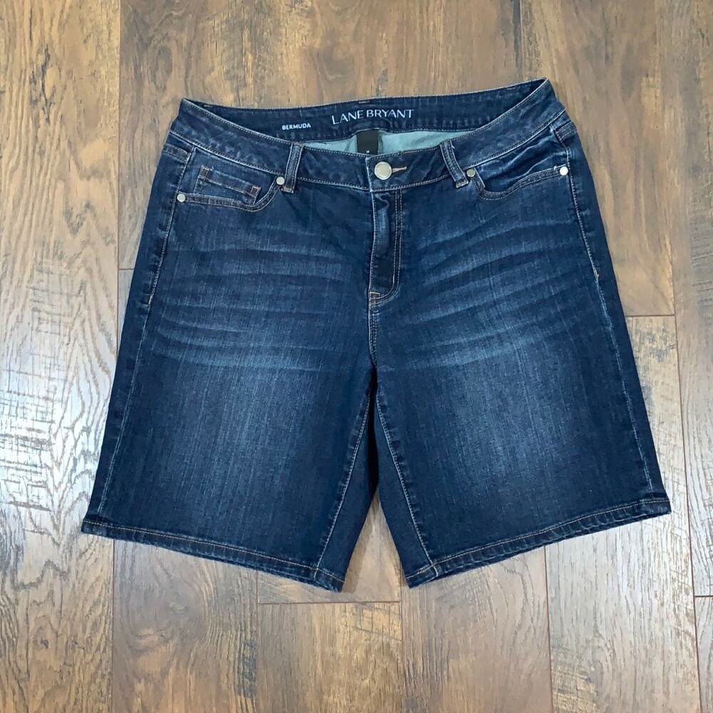 Lane Bryant Bermuda Dark Wash Shorts
